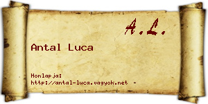 Antal Luca névjegykártya